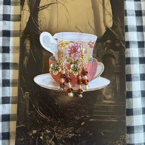 Chic Gold and Brown Beaded Earrings